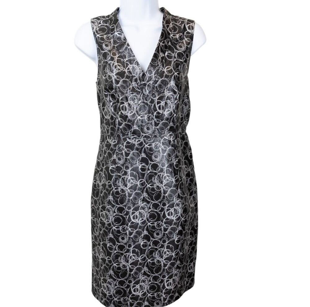 Vera Wang Lavender Label Black Gray Bubble Sheath Dress 4